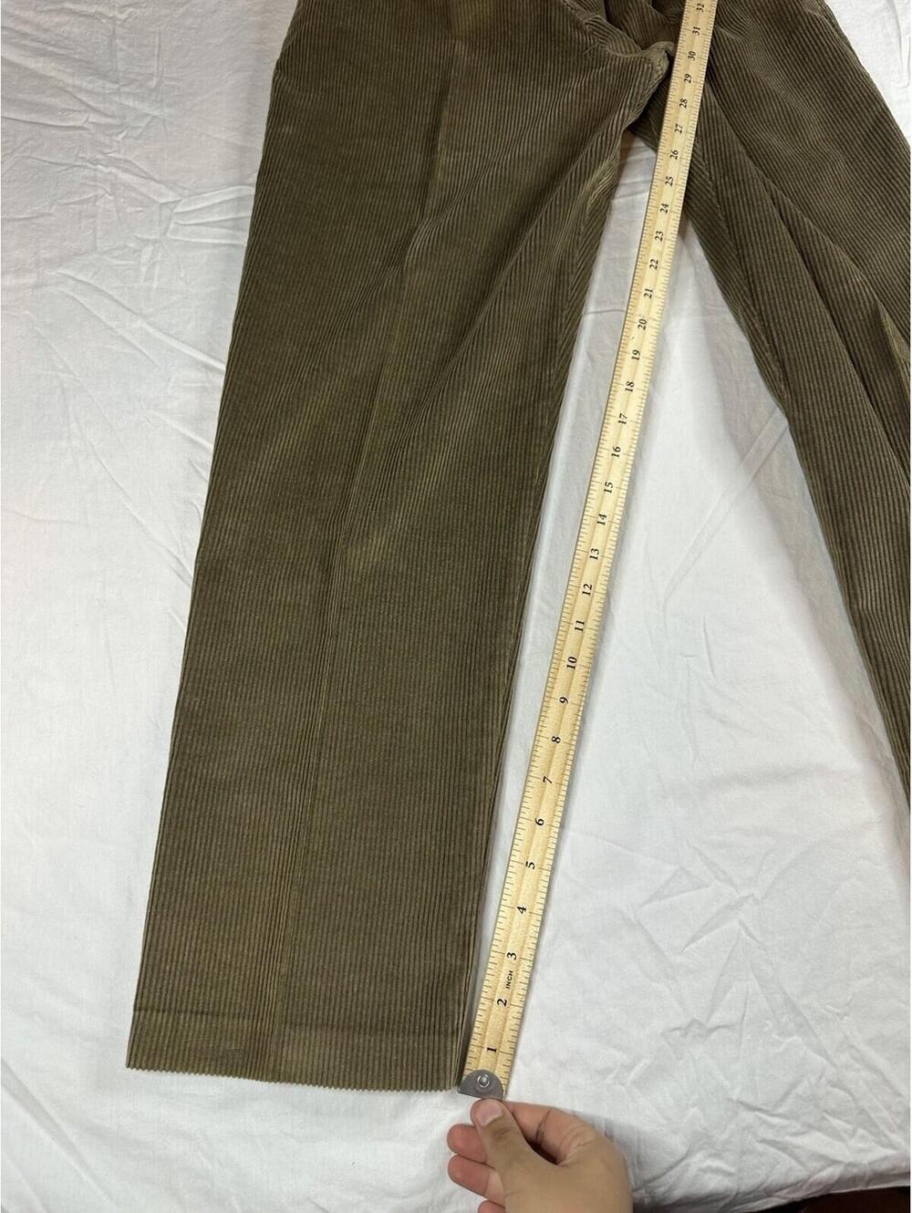 ✨🌿 Vintage Weathervane USA Olive Corduroy High Waist Pleated Pants Size 6🌿✨ - Picture 12 of 16